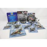 Boxed Corgi 100 Years of Flight Global Traveller, Corgi Nose Art and a boxed Easy Model Display Case