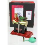 Mamod Minor No 1 Live Steam Stationary Steam Engine in vg condition with custom logo sticker to