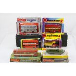 Six boxed diecast models to include Matchbox SuperKings x 2 (K15 The Londoner & K19 6 Wheeled San
