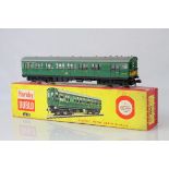 Boxed Hornby Dublo 2250 Electric Motor Coach Brake/2nd (2 rail), with paperwork and appearing in