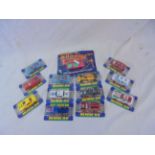 12 Carded Novacar diecast models plus a carded Matchbox Brroom Stick model (bubble coming away
