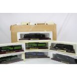23 Boxed Collectable Models Locomotives on wooden stands