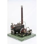 DC Doll & Co (Germany) Steam Plant, single cylinder, chimney, with spirit burner, flywheel,