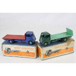 Two boxed Dinky Supertoys to include 512 Guy Flat Truck (blue cab and chassis, red flatbed, light