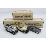 Three boxed 1/43 Brooklin Models metal models to include No 13 1955 Ford Thunderbird 1955 CTCI, No 6