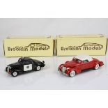 Two boxed 1:43 Brooklin Models white metal models to include BRK 4X 1937 Chevrolet Police Car San