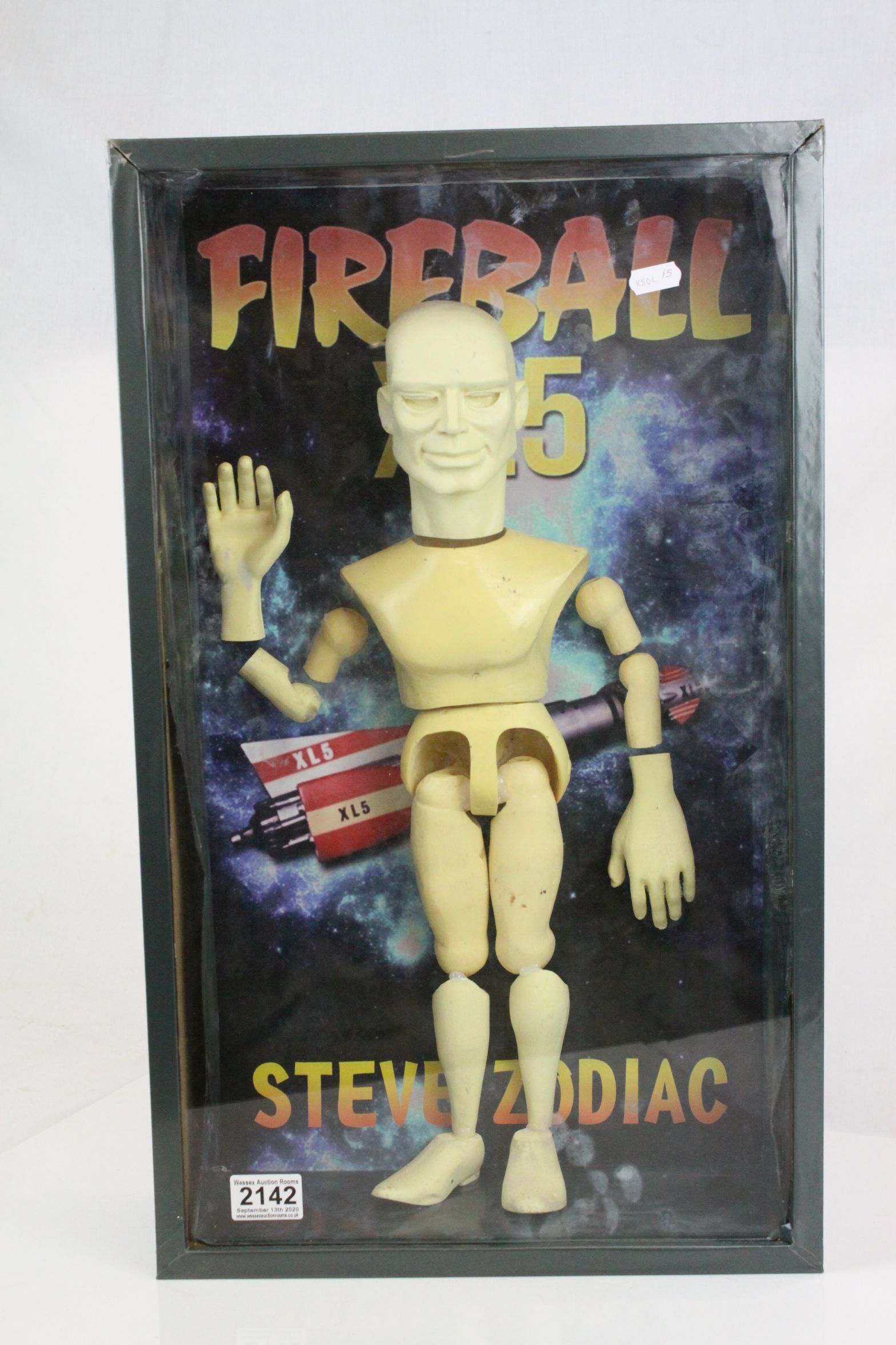 Cased Steve Zodiac Fireball XL5 full size pocket model display