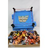 WWF / WWE Wrestling - Original Hasbro ring plus 20 x figures to include Akeem , Andre the Giant,