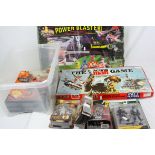 Boxed Bandai Power Rangers Power Blaster (complete with damaged box), boxed Palitoy Action Man board