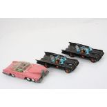 Three TV related diecast models to include 2 x Corgi Batmobile with both Batman & Robin figures
