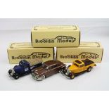 Three boxed 1:43 Brooklin Models metal models to include BRK DSX3 1951 Ford Fordor Sedan produced by