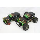 Two remote control cars to include a Kyosho 4WD belt driven Nitro fitted with LRP engine and