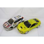 Two remote control cars to include a Tamiya 1/10 electric Toyota Celica Freddy Loix / Sven Smeets on