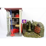 Two original late 80s/early 90s play sets to include Kenner The Real Ghostbusters Fire Station and