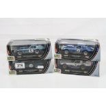Four cased / boxed Revell Model Racing slot cars to include 08351 Shelby Cobra Daytona Coupe,