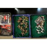 Collection of over 50 boxed and unboxed Del Prado metal figures (three trays)