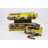 Three boxed Corgi military diecast models Gift Set 10 Tank Transporter (wheels loose) and