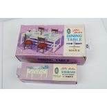 Two boxed Marx Little Hostess sets to include Dining Table with four chairs and Sideboard with