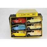 Scarce boxed 280 Dinky Delivery Vans 6 van set, complete, features Viyella, Mackintosh Toffee,