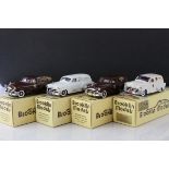 Four boxed 1:43 Brooklin Models BRK 31X 1953 Pontiac Sedan metal models to include La Vache Qui Rit,