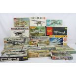 20 Boxed and unmade plastic model kits to include Airfix x 9, Heller, Matchbox x 3, Monogram,