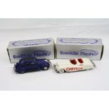 Two boxed 1:43 Brooklin Models white metal models to include No 7 1934 Chrysler Air Flow in dark