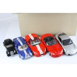 Group of ten unboxed diecast 1:18 scale sports cars, Mira, Burago, MotorMax, AutoArt etc, noted