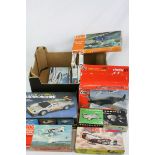 10 Boxed plastic model kits and figures sets, unmade, unchecked but appearing good, to include Frog,