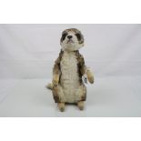 Steiff Meerkat soft toy in excellent condition, with button to ear