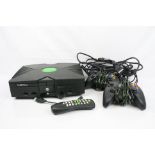 Retro Gaming - Original Microsoft X Box console with 2 x controllers and remote