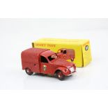 Boxed Dinky (France) 25D Citreon 2CV diecast model in red, vg with excellent box
