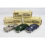 Two boxed 1:43 Brooklin Models white metal models to include BRK 2A 1948 Tucker Torpedo Harrahs Auto