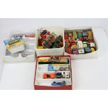 Approximately 50 60s/70s play worn diecast models to include Corgi, Hot Wheels and Matchbox to