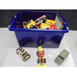 Quantity of circa 1970s play worn diecast models to include Dinky, Matchbox, Corgi etc