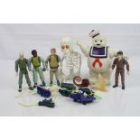 The Real Ghostbusters - Set of four Kenner Ghostbusters figures all with proton packs plus