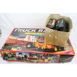 Boxed Scalxtric Truck Racing set with both original slot cars, 2 x boxed slot cars (C632 Vauxhall