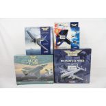 Four boxed Corgi Aviation Archive diecast models to include 1:72 Battle Of Britain Messerschmitt