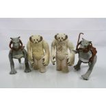 Star Wars - Four original figures to include 2 x Hoth Wampa and 2 x Tauntaun, grubby with play wear