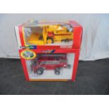 Two boxed Britains 1/32 diecast Combine Harvester models to include 00054 Massey Ferguson 7200 and
