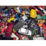 Large quantity of play worn diecast models to include Corgi, Matchbox etc