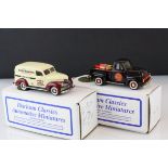 Two boxed Durham Classics Automotive Miniatures 1/43 metal models to include DC-2J 1953 Ford Pick Up