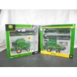 Two boxed 1:32 John Deere Combine Harvester models to include Britains ERTL 40845 John Deere 9880