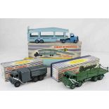 Three boxed Dinky Supertoys diecast models to include 982 Pullmore Car Transporter (with boxed 994