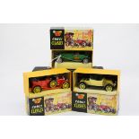 Three boxed Corgi Classics diecast models to include 9032 1910 Renault, 9001 1927 Bentley and 9021