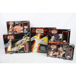 Star Wars - Five boxed and unopened Hasbro Episode I vehicle sets to include Anakin Skywalker's