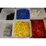 Lego - Large quantity of bricks, separated into colours to include red (800), yellow (1200),