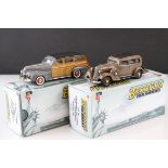 Two boxed 1:43 Brooklin Models white metal models to include BML 03 1941 Pontiac Deluxe Custom