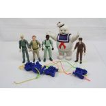 The Real Ghostbusters - Five original Kenner figures to include 4 x Ghostbusters set with proton