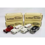 Four boxed 1:43 Brooklin Models metal models to include BRK 42x 1952 Ford F1 Ambulance San Francisco