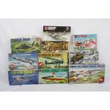 10 Boxed Airfix plastic model kits to include 1/72 Multi Rose Combat Aircraft, 1/72 Sepecat
